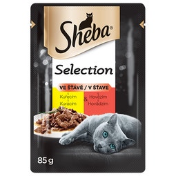 SHEBA® kapsička pro dospělé kočky Selection Hovězí a Kuřecí ve šťávě image