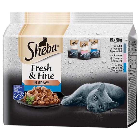 image Sheba-kapsicky-15x50g-treska-a-losos-a-tunak